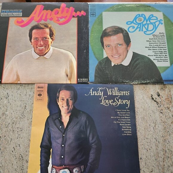 Vintage Vinyl Records Featuring Andy Williams - Picture 1 of 7